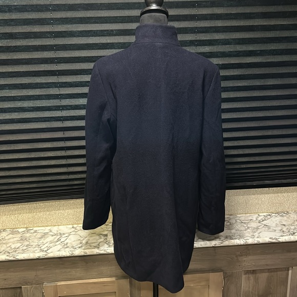 Fleurette Women’s Navy Blue Wool/ Cashmere Blend Dawn Stand Collar Car Coat 12 - Picture 3 of 9